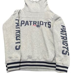 New England Patriots Mock Neck Mens Med NFL Turtleneck Sweatshirt Team Apparel